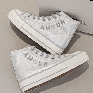 Baskets amour Chicmuse montantes silver argentées