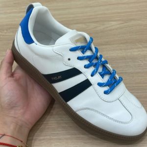 Baskets blanche et bleu lacet bleu ou marron Findlay